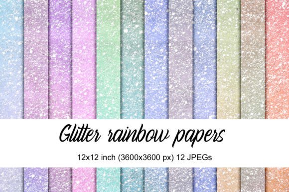 Download Glitter Rainbow Papers - Premium Resources