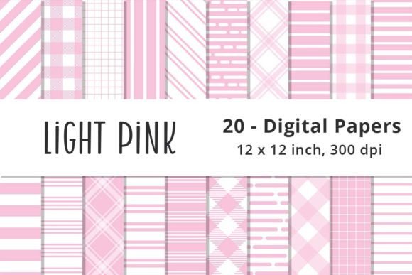 Download Light Pink Stripes Digital Paper Pattern - Stripes digital paper Collection