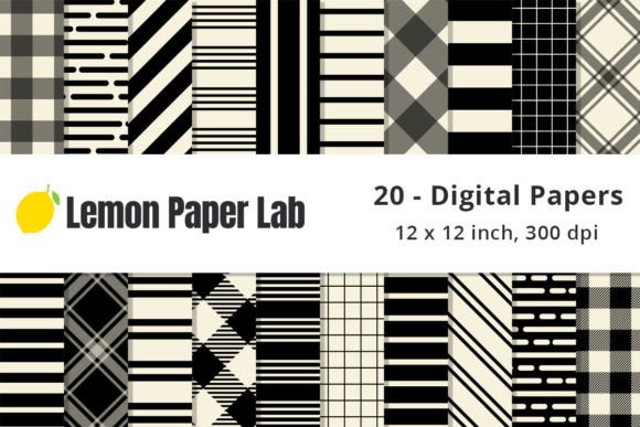Download Black and Cream Stripes Digital Paper - Stripes digital paper Collection