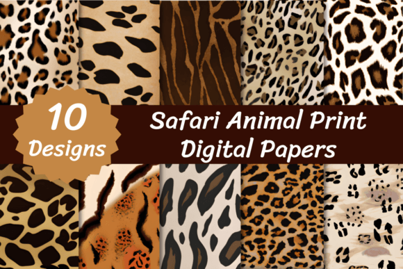 Download Safari Animal Print Digital Papers - Animal print digital paper Collection