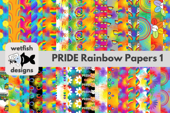 Download PRIDE Rainbow Background Printable Paper - Premium Bundle