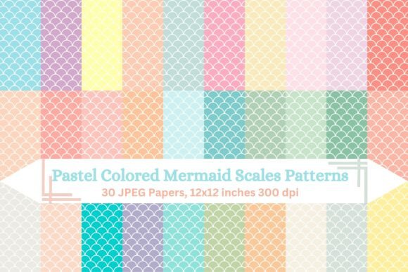 Download Pastel Colored Mermaid Scales Patterns - Mermaid scales pattern Collection
