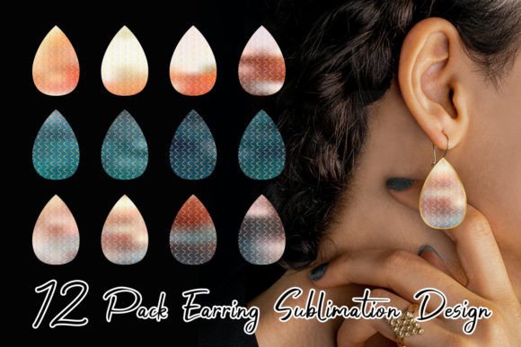 Download Mermaid Scales Pattern Earring Teardrop - Mermaid scales pattern Collection