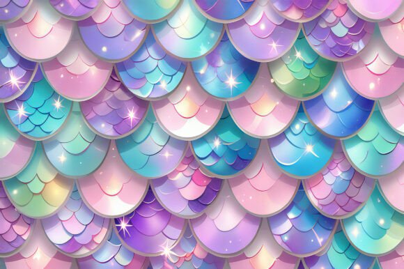 Download A Colorful Mermaid Scales Pattern - Mermaid scales pattern Collection