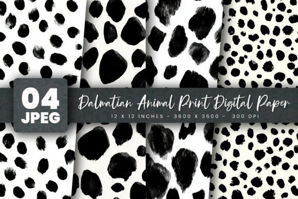 Download Dalmatian Animal Print Digital Paper - Animal print digital paper Collection