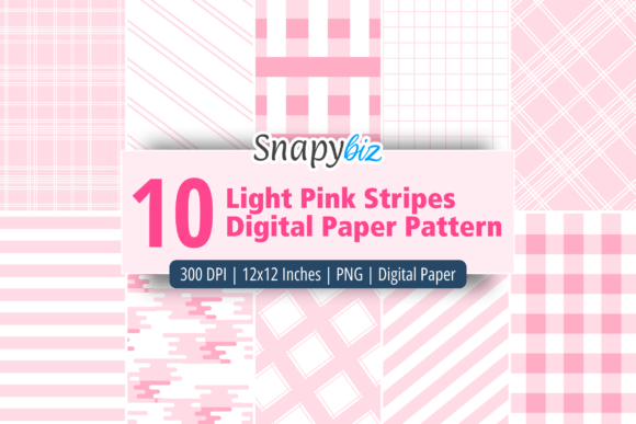 Download Light Pink Stripes Digital Paper Pattern - Stripes digital paper Collection