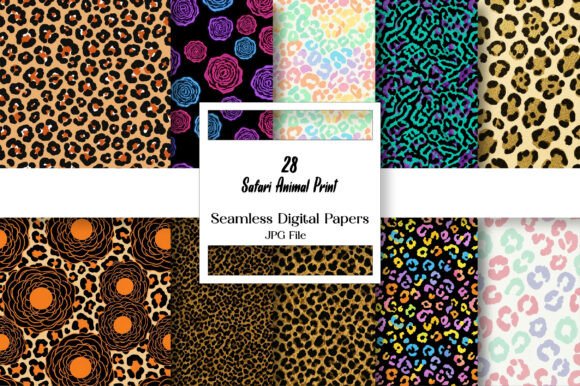 Download Safari Animal Print Digital Paper - Animal print digital paper Collection